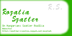 rozalia szatler business card